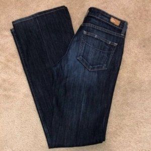 Paige Laurel Canyon Low Rise Dark Wash Bootcut Jeans